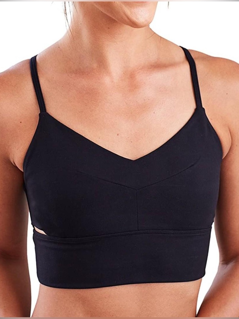 Manduka Black Cross Back Sports Bra